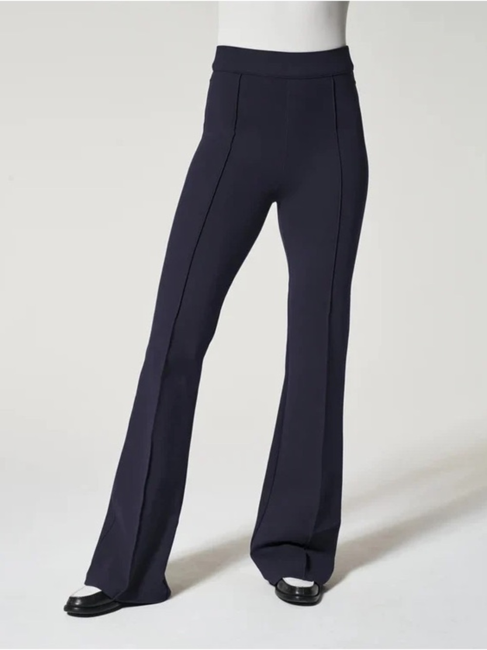 Spanx Super Smooth Pants Perfect Fit Ponte Wide Leg Navy Blue XL Career Work